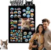 Anwicar Magnettafel - Magnetische Pinnwand mit Katzenmotiv Produktbild-Vorschau 1