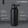 Trinkflasche Edelstahl 1L Thermoflasche Sport Flasche Produktbild-Vorschau 3
