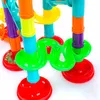 A close-up view of a colorful marble run toy for children. Produktbild-Vorschau