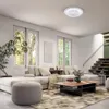Stropní ventilátor kulatý Ø60cm stříbrný/bílý LED 48W Náhled obrázku produktu 3