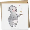 Mr. & Mrs. Panda Grußkarte Gastwirtin Herz - Weiß - Produktbild-Vorschau 1