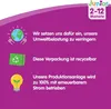 Marketing image with icons and text about environmental responsibility. Produktbild-Vorschau
