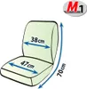 Diagram of a seat cover with dimensions indicated. Anteprima dell’immagine prodotto