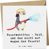 Mr. & Mrs. Panda Deluxe Karte Feuerwehrfrau Heiß - Weiß - Produktbild-Vorschau 1
