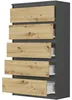 Komoda 70 cm 5 zásuvek skříňka FRAMIRE R-5 antracit mix Náhled obrázku produktu 6
