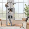 Yaheetech XXL Kratzbaum, 202,5 cm, mehrstufig, mit 3 Produktbild-Vorschau 1