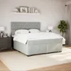 Boxspringbett mit Matratze Hellgrau 180x200 cm Samt Produktbild-Vorschau 3