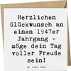 Mr. & Mrs. Panda Klappkarte Spruch 1947 Geburtstag - Weiß - Produktbild-Vorschau 1