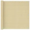 vidaXL Schermatura per balcone Beige 75 x 1200 cm in HDPE e Anteprima dell’immagine prodotto 1