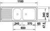 BLANCO EZS 11 x 4, Edelstahl, 370 x 240 mm, 15 cm, 110 cm, Produktbild-Vorschau 2