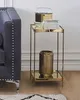 BELIANI Beistelltisch Gold Metall Glas 29 x 29 cm Klassisch Produktbild-Vorschau 4
