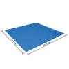 A blue rectangular tarp is shown from a slightly elevated angle, with dimensions indicated by lines and text. Produktbild-Vorschau