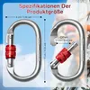 Karabiner Schwerlast, Karabinerhaken 25KN, O-förmige Produktbild-Vorschau 2