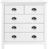 vidaXL Príborník Hill White 79x40x80 cm Masívne borovicové Náhľad obrázku produktu 1