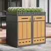 Box per bidoni della spazzatura Merax con tetto verde Anteprima dell’immagine prodotto 5