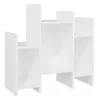 A white, modern, multi-level shelf unit. Anteprima dell’immagine prodotto