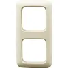 A cream-colored, two-gang light switch frame is shown against a white background. Anteprima dell’immagine prodotto