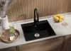 PRIMAGRAN Spülbecken Schwarz 58x50cm, Granitspüle 1 Becken Produktbild-Vorschau 2