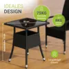 Juskys Polyrattan Gartentisch Yoro eckig - wetterfest 60x60 Produktbild-Vorschau 4