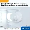 Interior of a refrigerator showing the lighting and temperature control. Produktbild-Vorschau