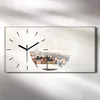 Wanduhr Uhr Wandbild Leinwand 60x30 Zeichnung Stadt Produktbild-Vorschau 2