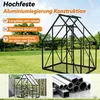 QEENTOE aluminium kas met fundering, 125x180x195 cm, kas Productafbeelding-voorbeeld 4