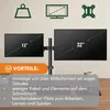 KRUMAD Monitorhouder voor 2 monitoren, 13–27 inch, dubbele Productafbeelding-voorbeeld 4