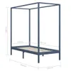 vidaXL Himmelbett-Gestell Grau Massivholz Kiefer 100 x 200 Produktbild-Vorschau 6