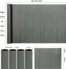 Diagrams and measurements of a grey PVC privacy screen. Podgląd zdjęcia produktu