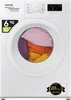 A white Samsung washing machine with laundry inside the drum. Podgląd zdjęcia produktu