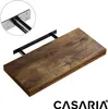 CASARIA® Étagère murale flottante chêne foncé 110 cm MDF Voir les images du produit 2