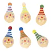 canard clown en bois à petits pieds Lot de 6 Voir les images du produit 2