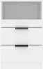 vidaXL Tables de chevet 2 pcs. Blanc Bois composite - Voir les images du produit 5