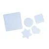 A collection of clear plastic pegboards in various shapes, including a square, circle, star, and heart, arranged on a white background. Náhled obrázku produktu