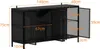 Vitrine mit Beleuchtung 3 Farbe, Glas-Sideboard mit 4 Produktbild-Vorschau 7