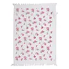 Clayre & Eef Gästehandtuch 40x66 cm Weiß Rosa Baumwolle Produktbild-Vorschau 2