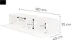 Meuble TV Suspendu Blanc Brillant 180x35x40 cm 2 Modules Voir les images du produit 3