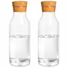 Sada dvou skleněných karafe o objemu 1000 ml s korkovým Náhled obrázku produktu 1