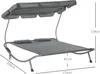 Outsunny Doppelliege Sonnenliege mit Sonnendach rollbar Produktbild-Vorschau 8