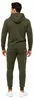Herren Jogginganzug einfarbig 100% BW 586 Oliv M Produktbild-Vorschau 4