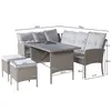 Poly Rattan Sitzgruppe Esstisch Lounge Gartenmöbel Produktbild-Vorschau 7