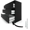 STIV Möbel | Kommode Schwarz Matt 80x33,5x71,5 cm | 3 Produktbild-Vorschau 4