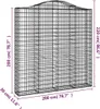 vidaXL Gabión s vysokým oblúkom 200x30x200/220 cm Náhľad obrázku produktu 5