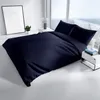 Bettwäsche Set Baumwolle Dunkelblau Renforce 240x220 cm Produktbild-Vorschau 5