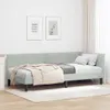 vidaXL Eckbettgestell mit Kopfteil Hellgrau 100 cm x 200 cm Produktbild-Vorschau 2