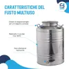 Bidon à huile en acier inoxydable de 50 litres, récipient Voir les images du produit 8