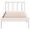 Massivholzbett Extra Lang ohne Matratze Weiß 100x220 Produktbild-Vorschau 4