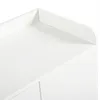 A close-up view of the top corner of a white cabinet or shelf. Produktbild-Vorschau