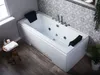 BELIANI Whirlpool-Badewanne Weiß 170 x 75 cm mit Produktbild-Vorschau 4