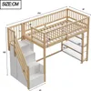 Patrová postel Flieks 90x200 cm se skříní, dětská postel s Náhled obrázku produktu 4